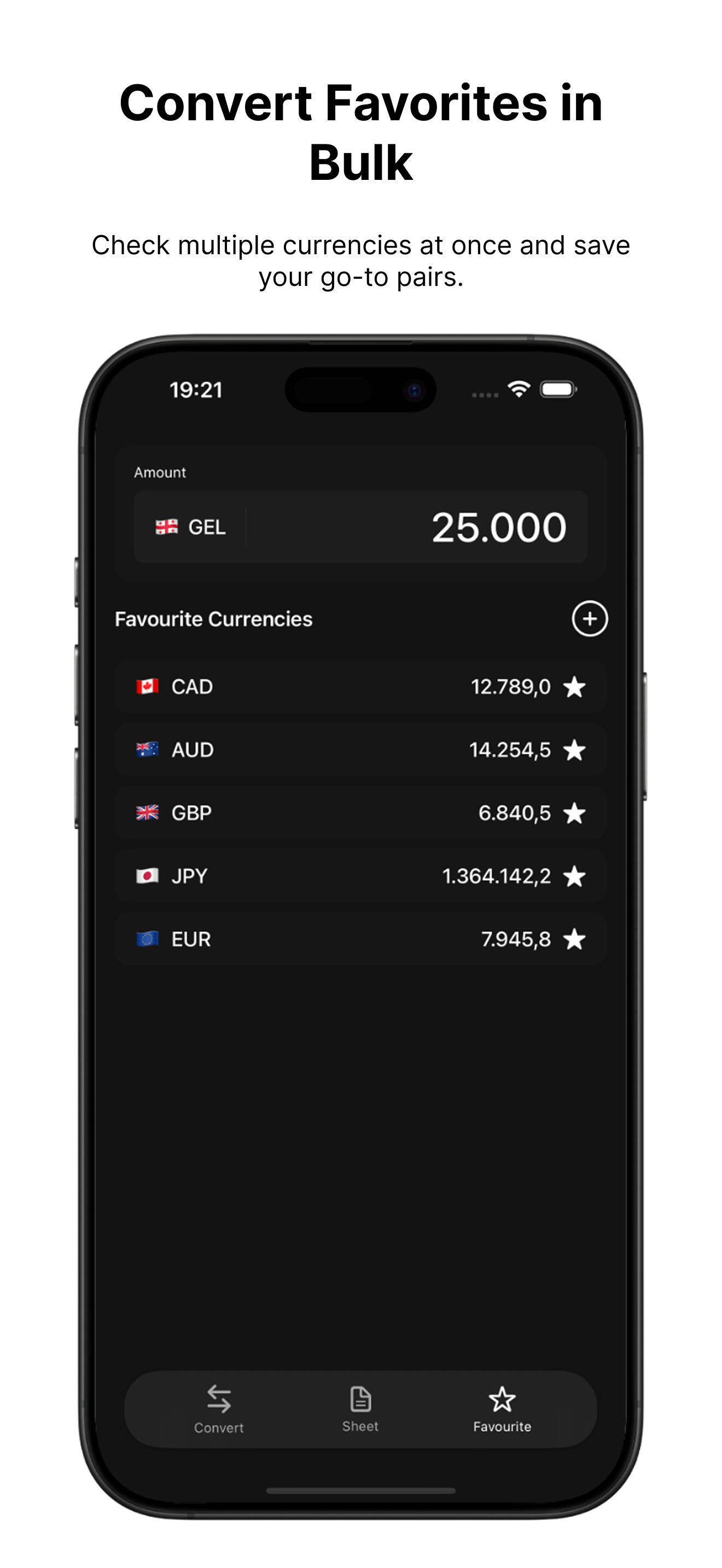 Currency Converter user interface – Frame 98